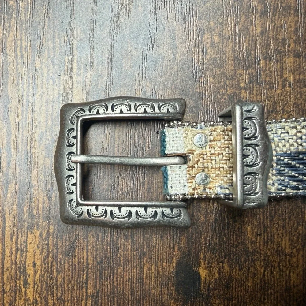 Elite Fresno California Southwestern Woven Patchwork Belt Size Large Western